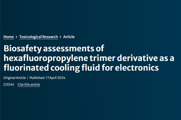 实际无毒！武汉YP街机电子电子氟化液生物毒性评估报告获国际权威期刊报道